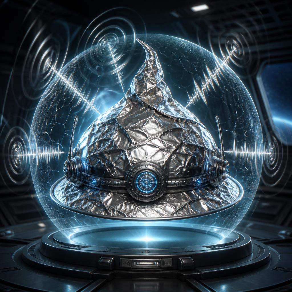 Capacete de Alumínio Anti-HAARP